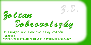 zoltan dobrovolszky business card