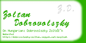 zoltan dobrovolszky business card